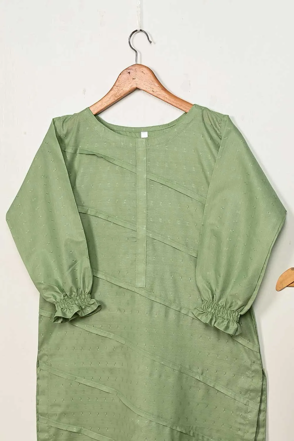 STP-164A-Pista - 2Pc Pc Jacquard Paper Cotton Dress With Pc Jacquard Paper Cotton Trouser