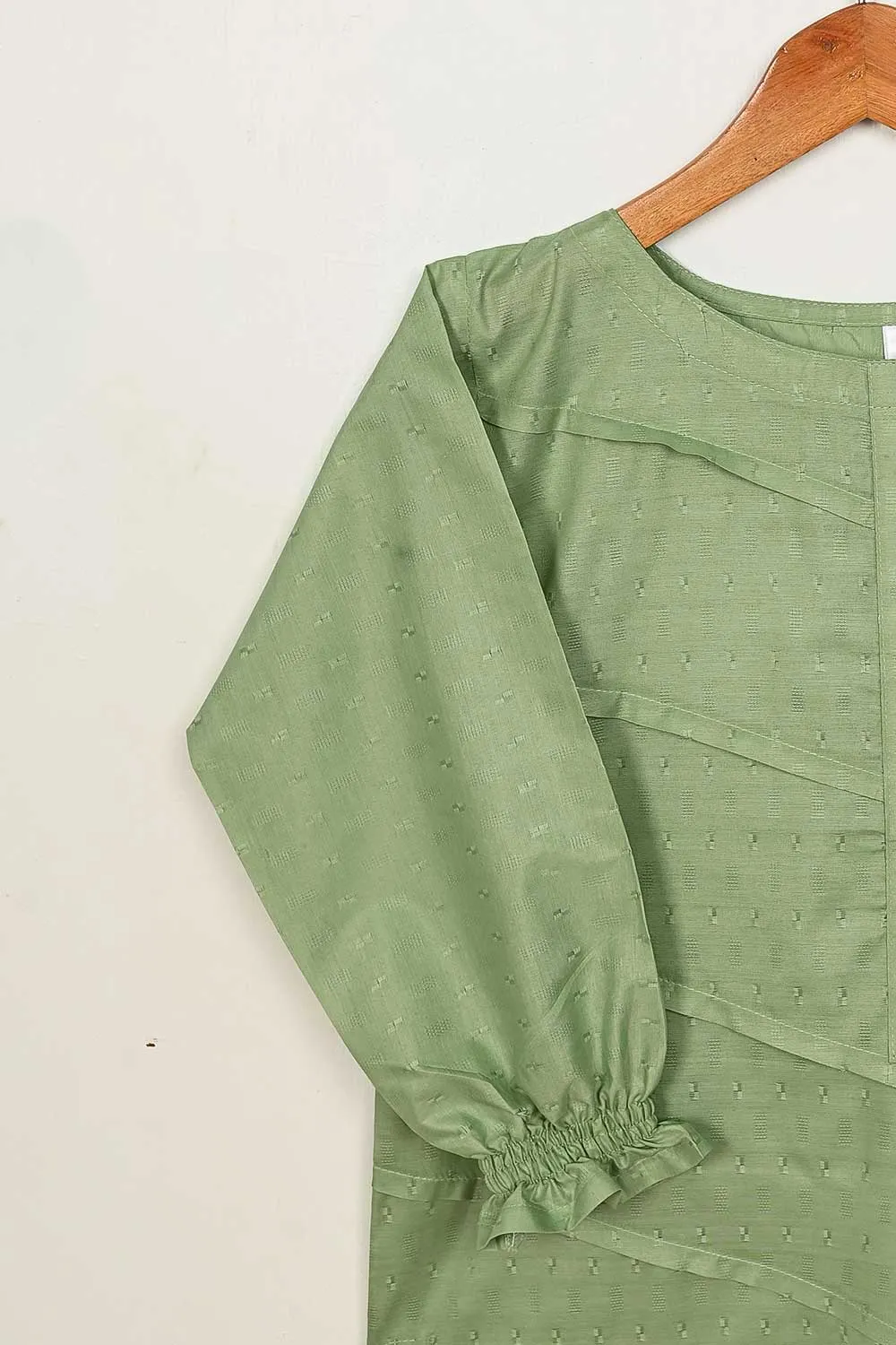 STP-164A-Pista - 2Pc Pc Jacquard Paper Cotton Dress With Pc Jacquard Paper Cotton Trouser