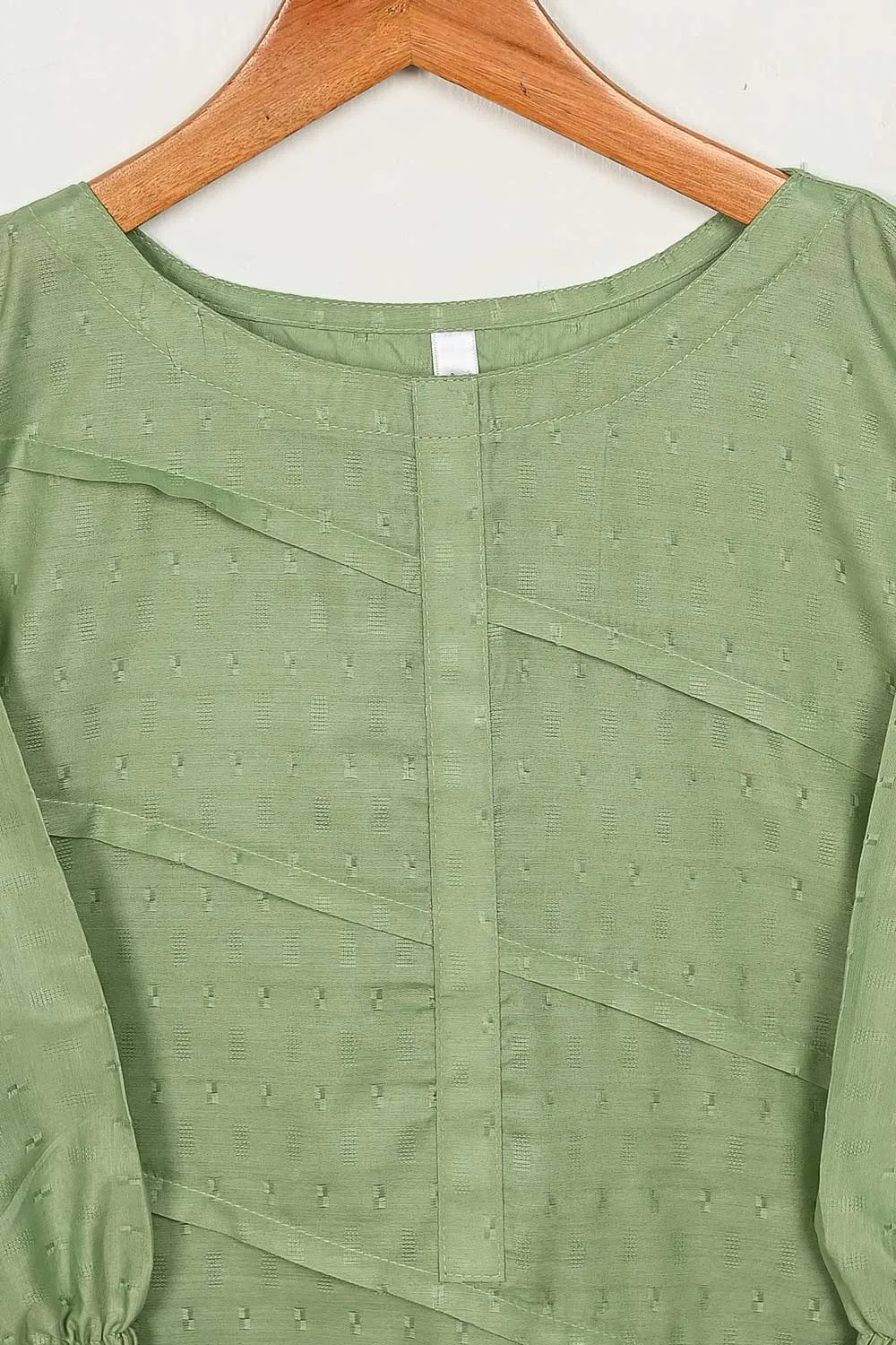 STP-164A-Pista - 2Pc Pc Jacquard Paper Cotton Dress With Pc Jacquard Paper Cotton Trouser
