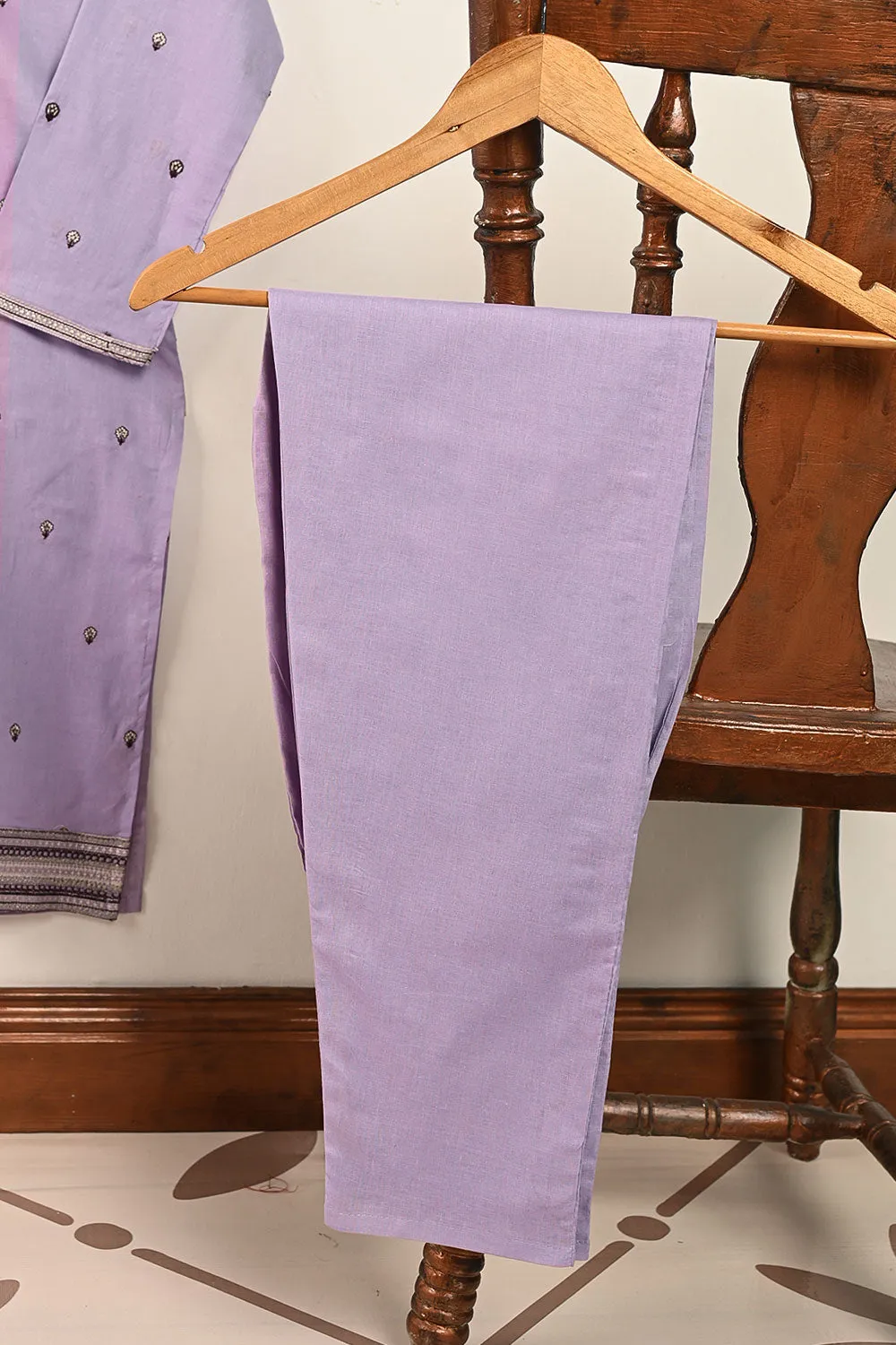 STP-185A-Purple - 2PC EMBROIDERED COTTON