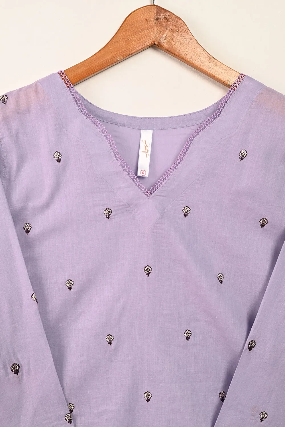 STP-185A-Purple - 2PC EMBROIDERED COTTON