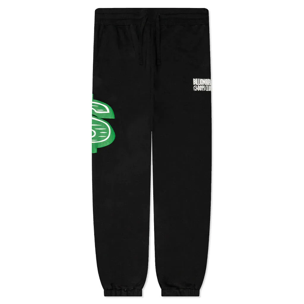 Straight Font Sweatpants - Black