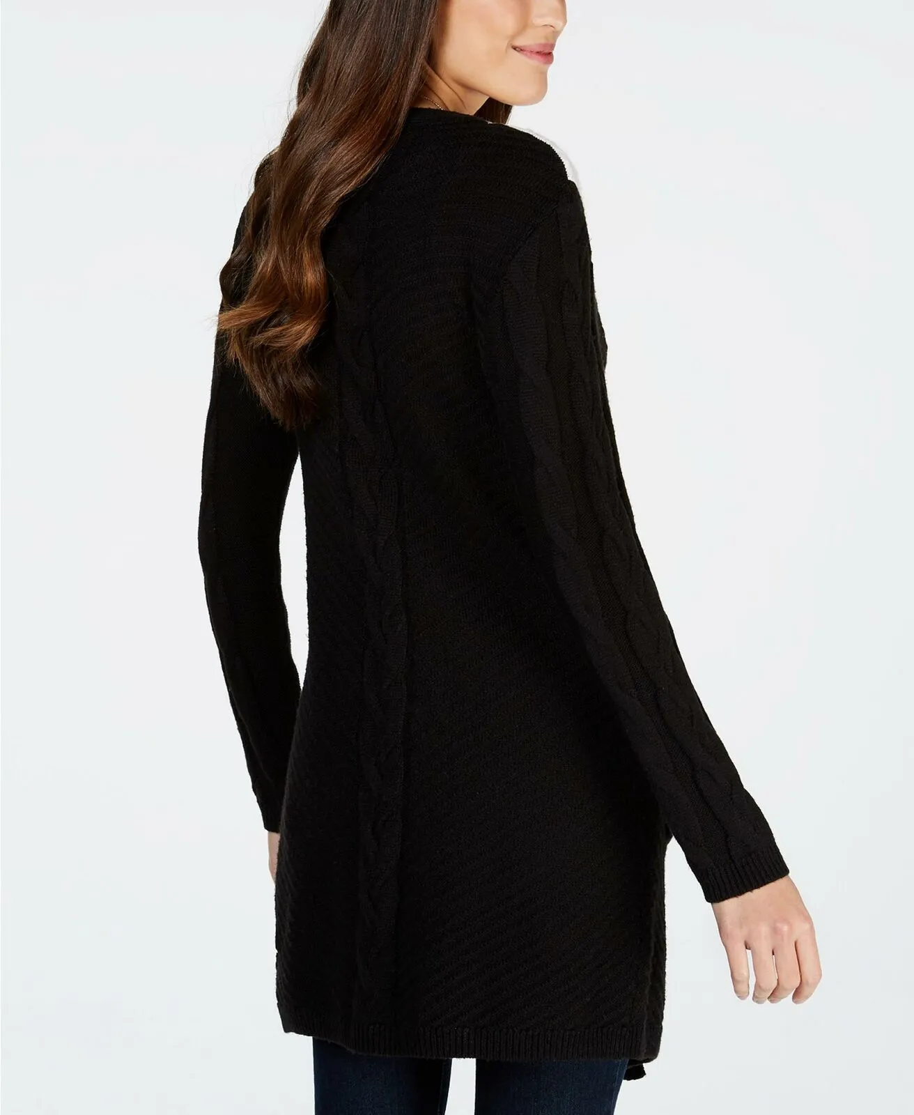 Style & Co. Women's Colorblocked Cable Knit Cardigan Sweater