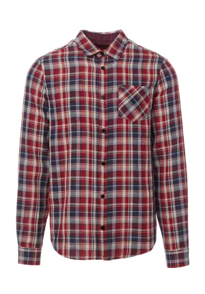 Surza Men’s Long-Sleeve Reversible Shirt Dark Red - BM24056