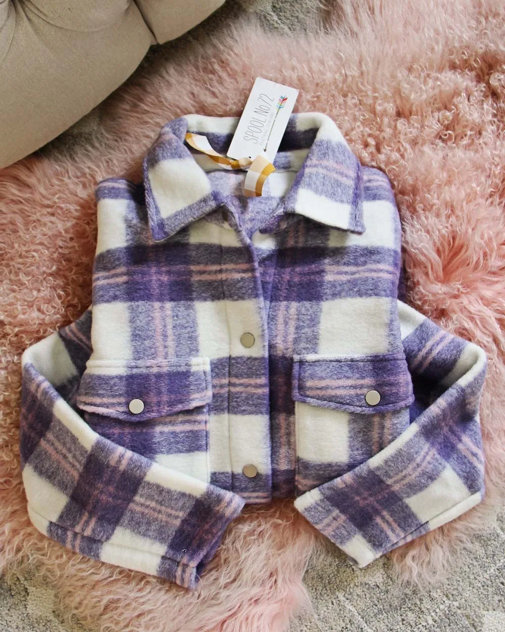 Sweet Lilac Plaid Shacket
