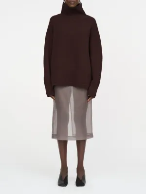 Swing Mock Neck in Black Cherry