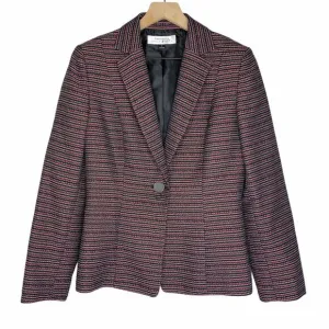 Tahari Arthur S Levine Tweed Striped Blazer Jacket