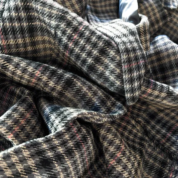 Talbots Bradwell Tweed Houndstooth Blazer Size 4 Double Breasted Academia