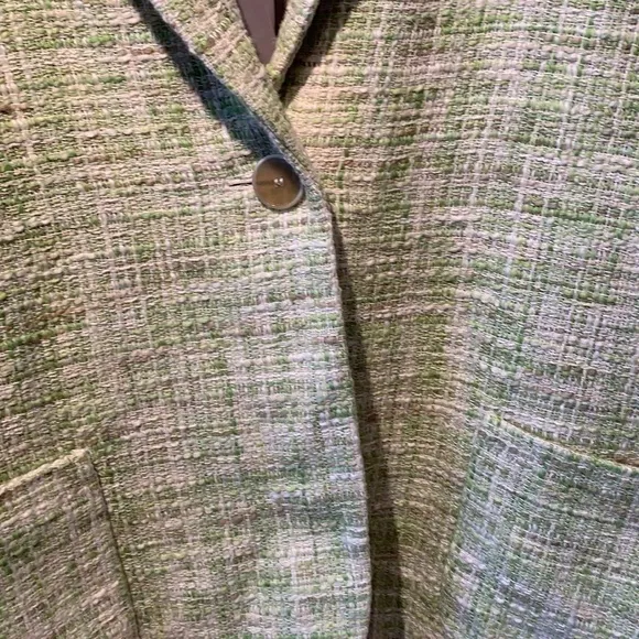 Talbots Lime Green Tweed Blazer 22W