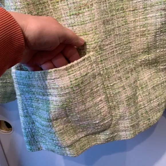 Talbots Lime Green Tweed Blazer 22W