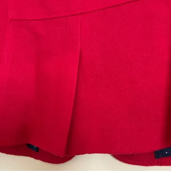 Talbots Red Shetland Wool Blend Jacket Blazer Size 2