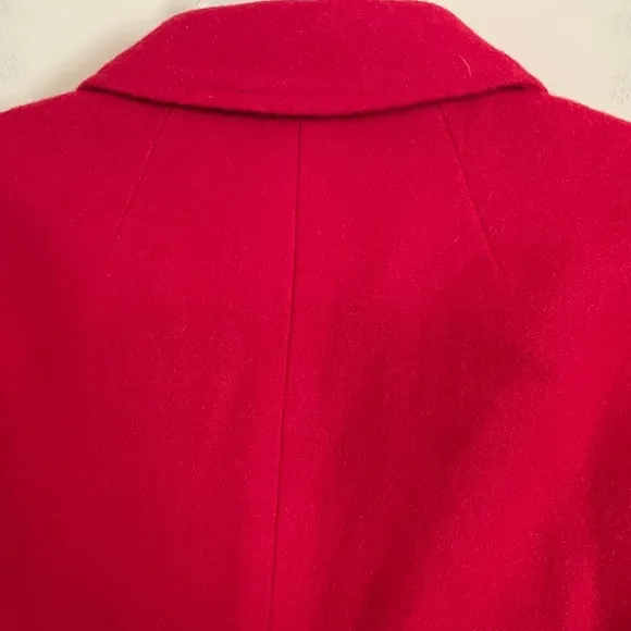 Talbots Red Shetland Wool Blend Jacket Blazer Size 2