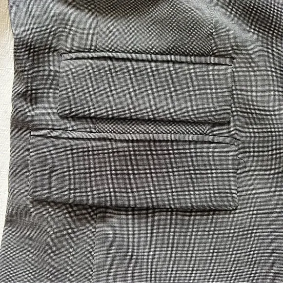 Talbots Two Button Notched Collar Wool Blend Gray White Career NWT Blazer size 8