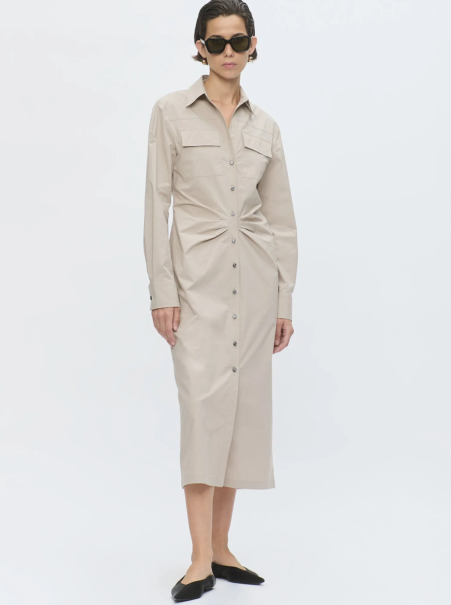 TANGIERS Long shirt dress Safari