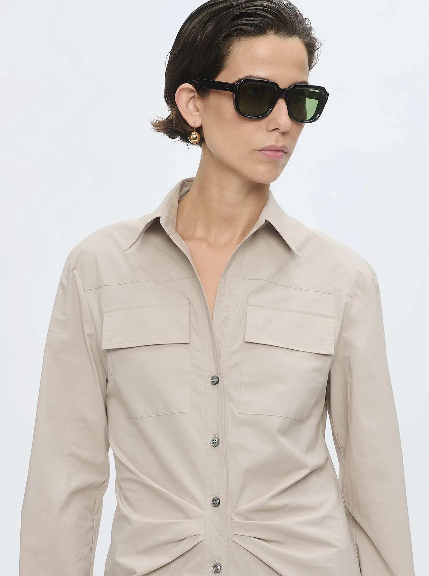 TANGIERS Long shirt dress Safari