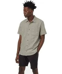 Tentree Mens Hemp Button Front Shortsleeve Shirt