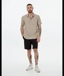 Tentree Mens Hemp Button Front Shortsleeve Shirt