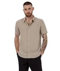 Tentree Mens Hemp Button Front Shortsleeve Shirt