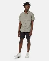 Tentree Mens Hemp Button Front Shortsleeve Shirt