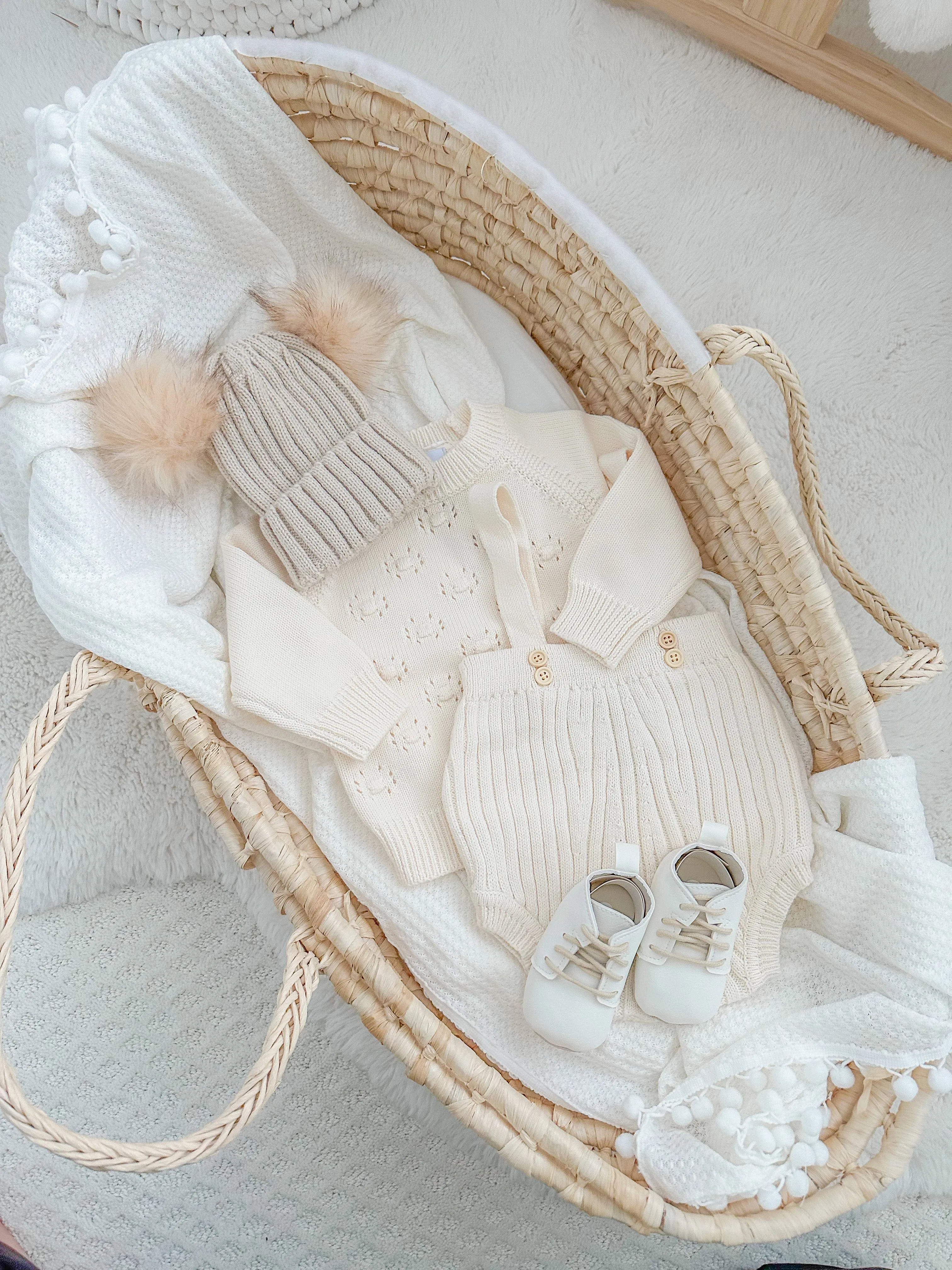 Textured Knit Sweater - Powder