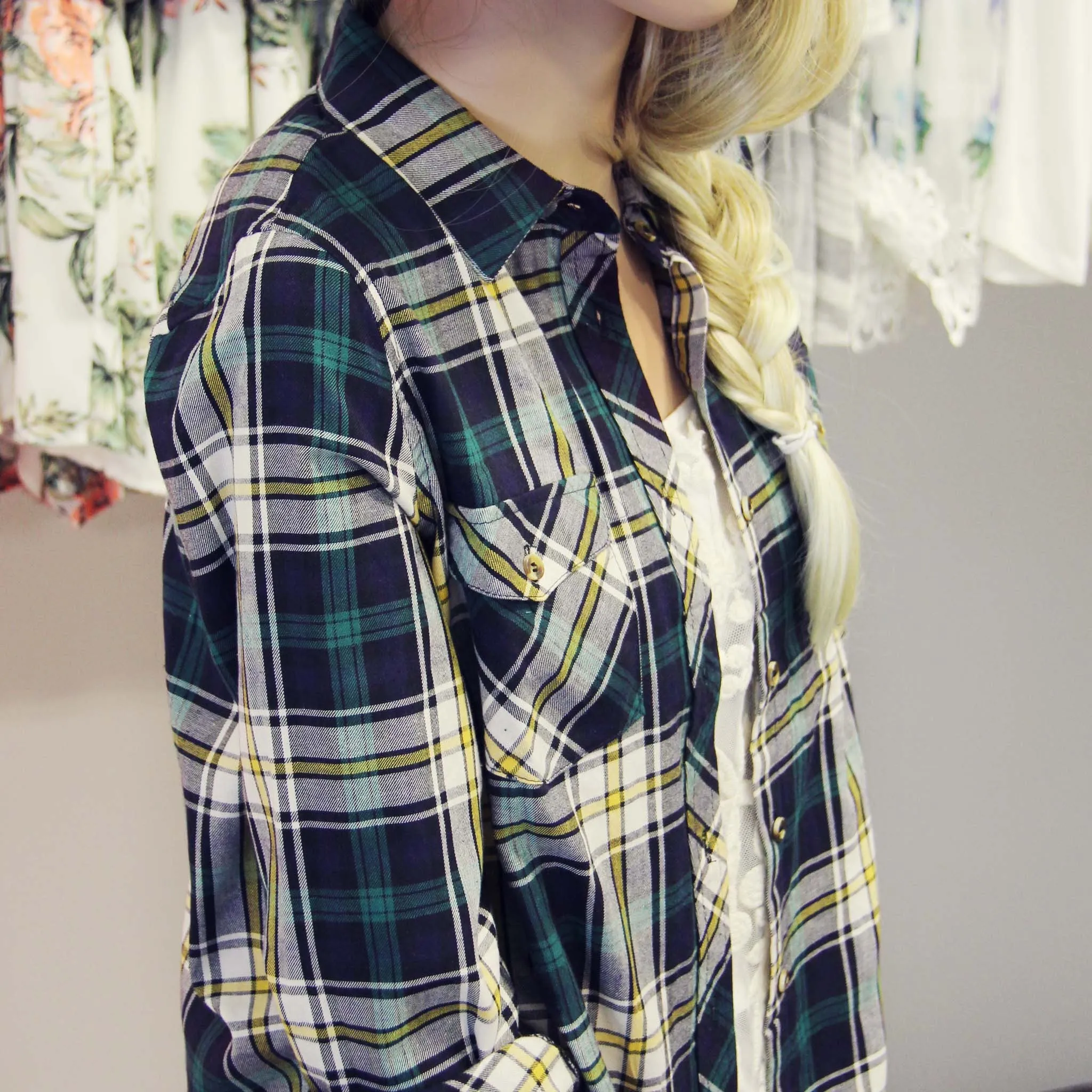The Campfire Plaid Top