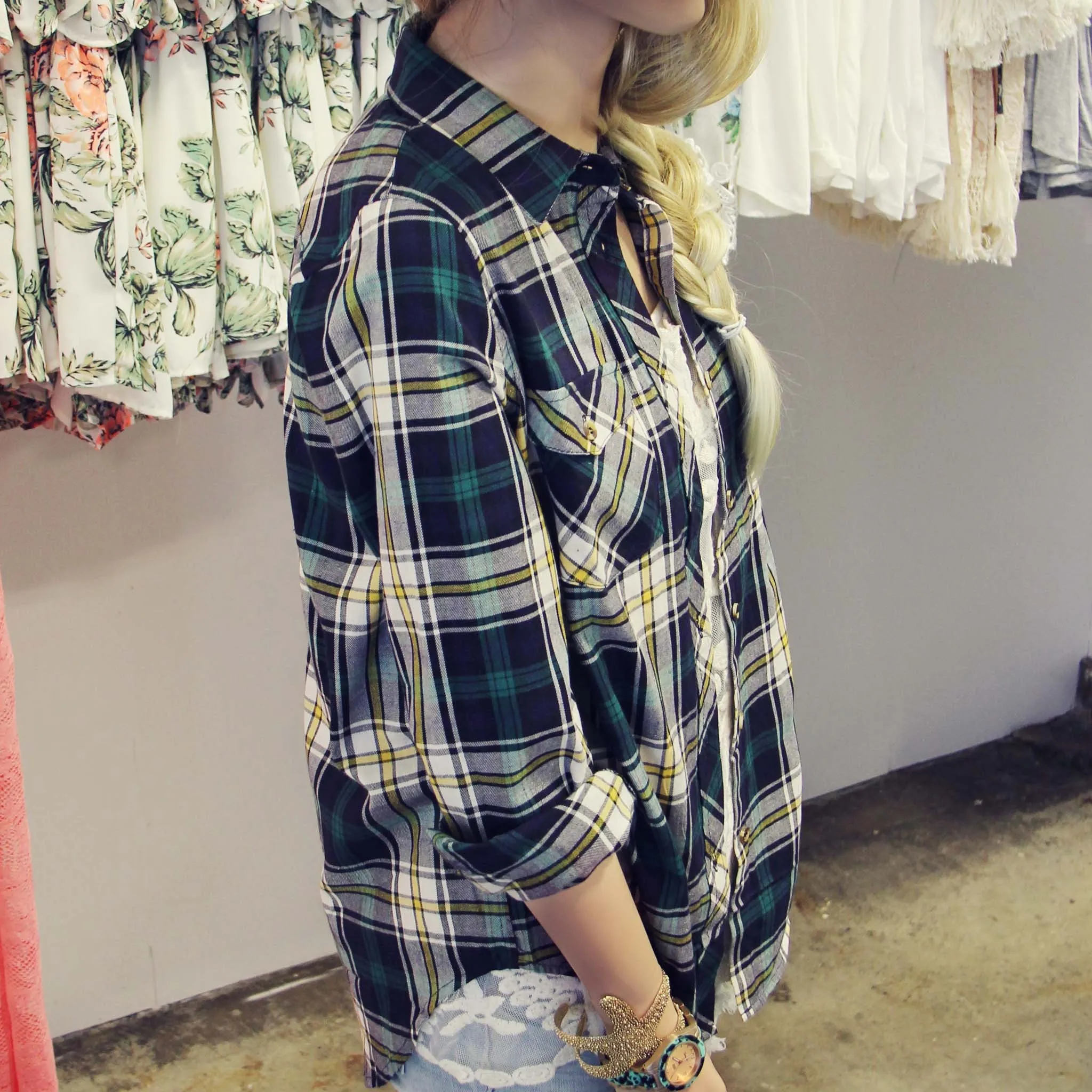 The Campfire Plaid Top