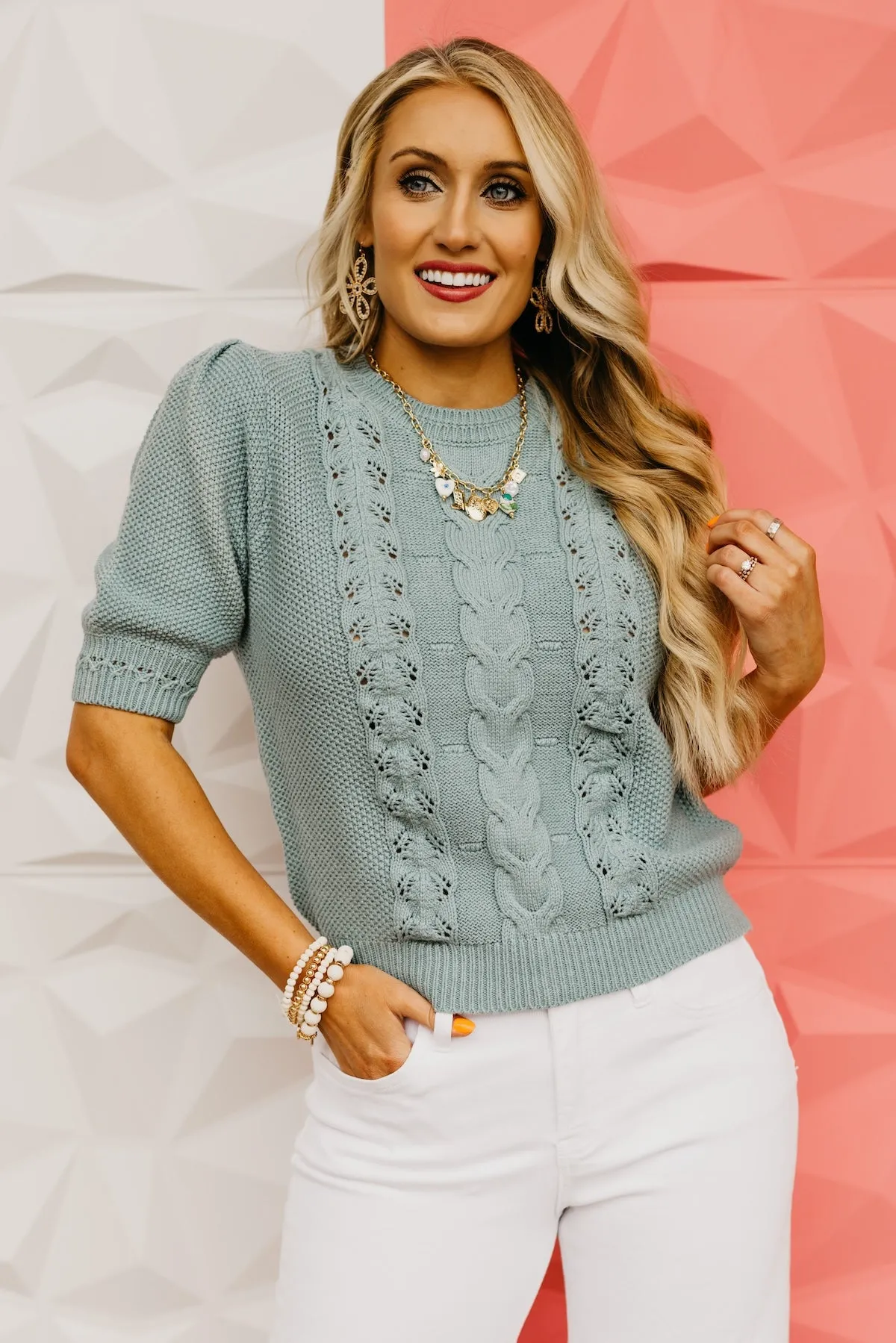 The Dayton Cable Knit Sweater Top