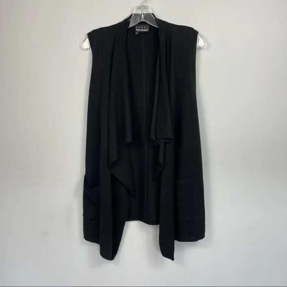 The Kooples Sport Wool Cashmere sleeveless open front cardigan vest sweater S