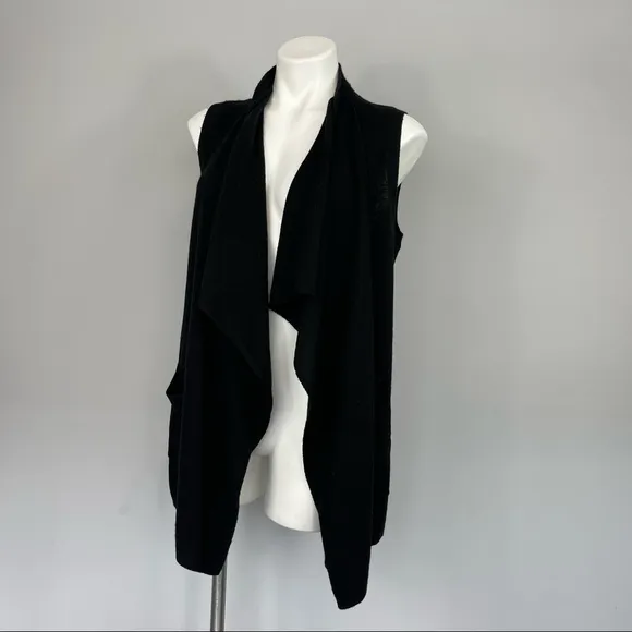The Kooples Sport Wool Cashmere sleeveless open front cardigan vest sweater S