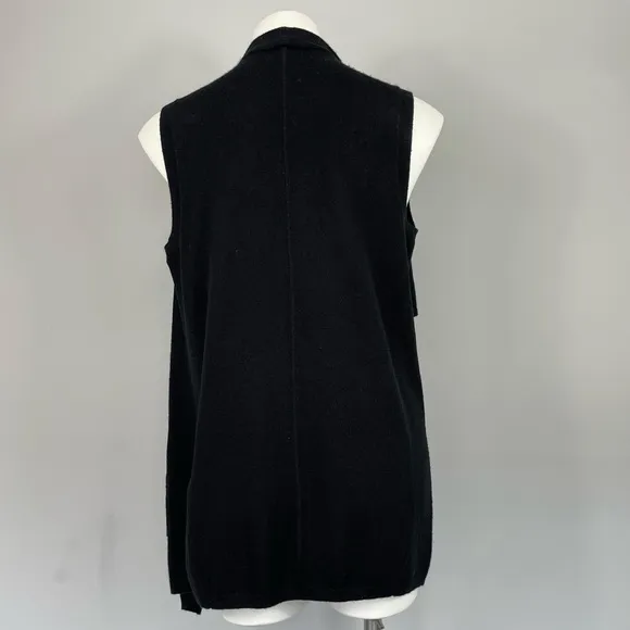 The Kooples Sport Wool Cashmere sleeveless open front cardigan vest sweater S