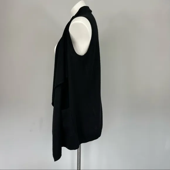 The Kooples Sport Wool Cashmere sleeveless open front cardigan vest sweater S