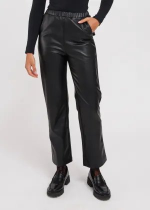 The Megan Vegan Leather Straight Leg Pant