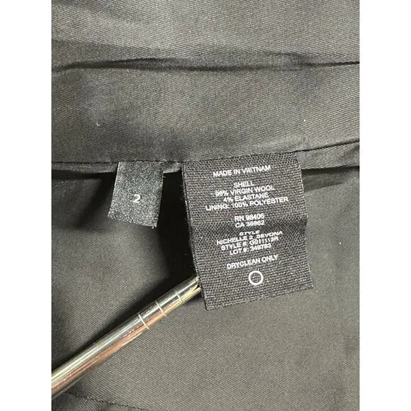 Theory Jacket Womens 2 Gray Nichelle Sevona Blazer Wool Stretch Preppy Academia