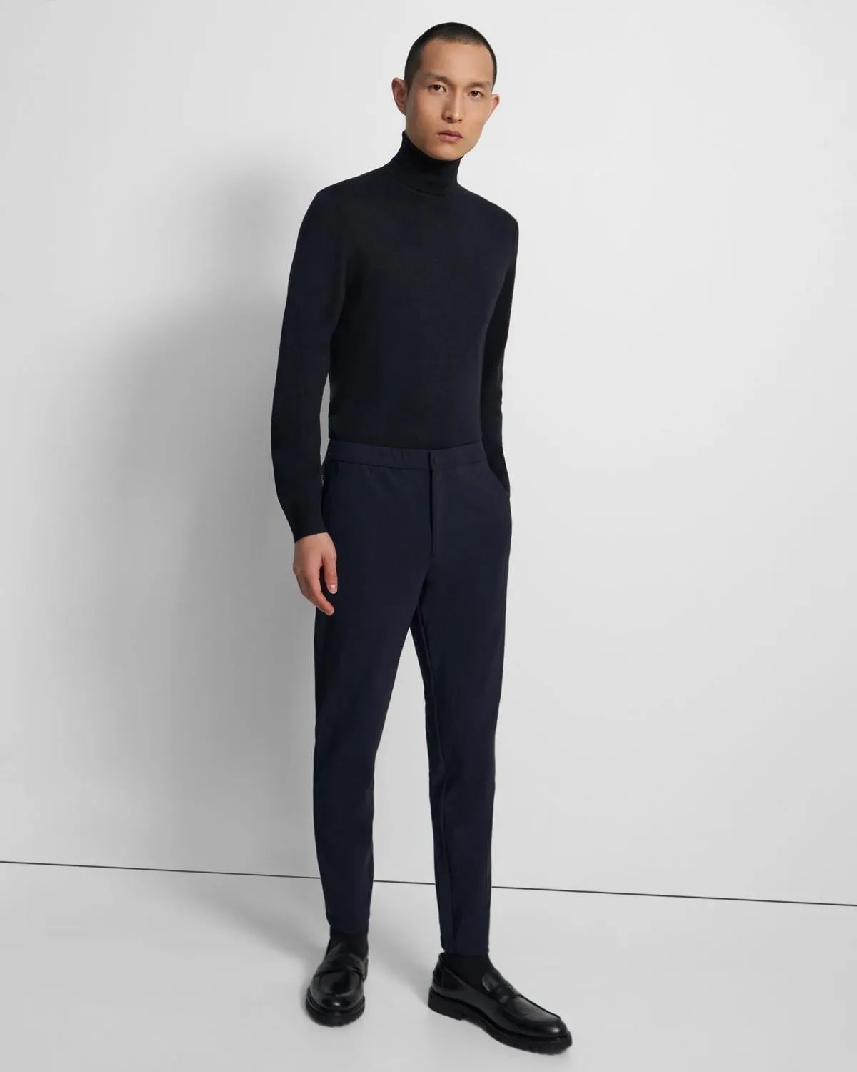 Theory Terrance Jogger in Precision Ponte - Baltic