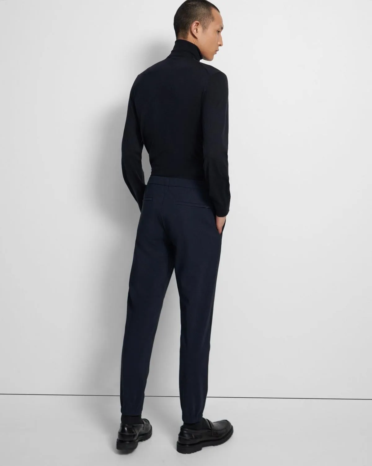 Theory Terrance Jogger in Precision Ponte - Baltic