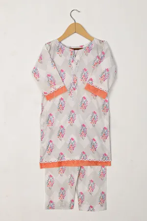 TKF-104-PINK - Kids 2Pc Digital Printed Lawn Dress