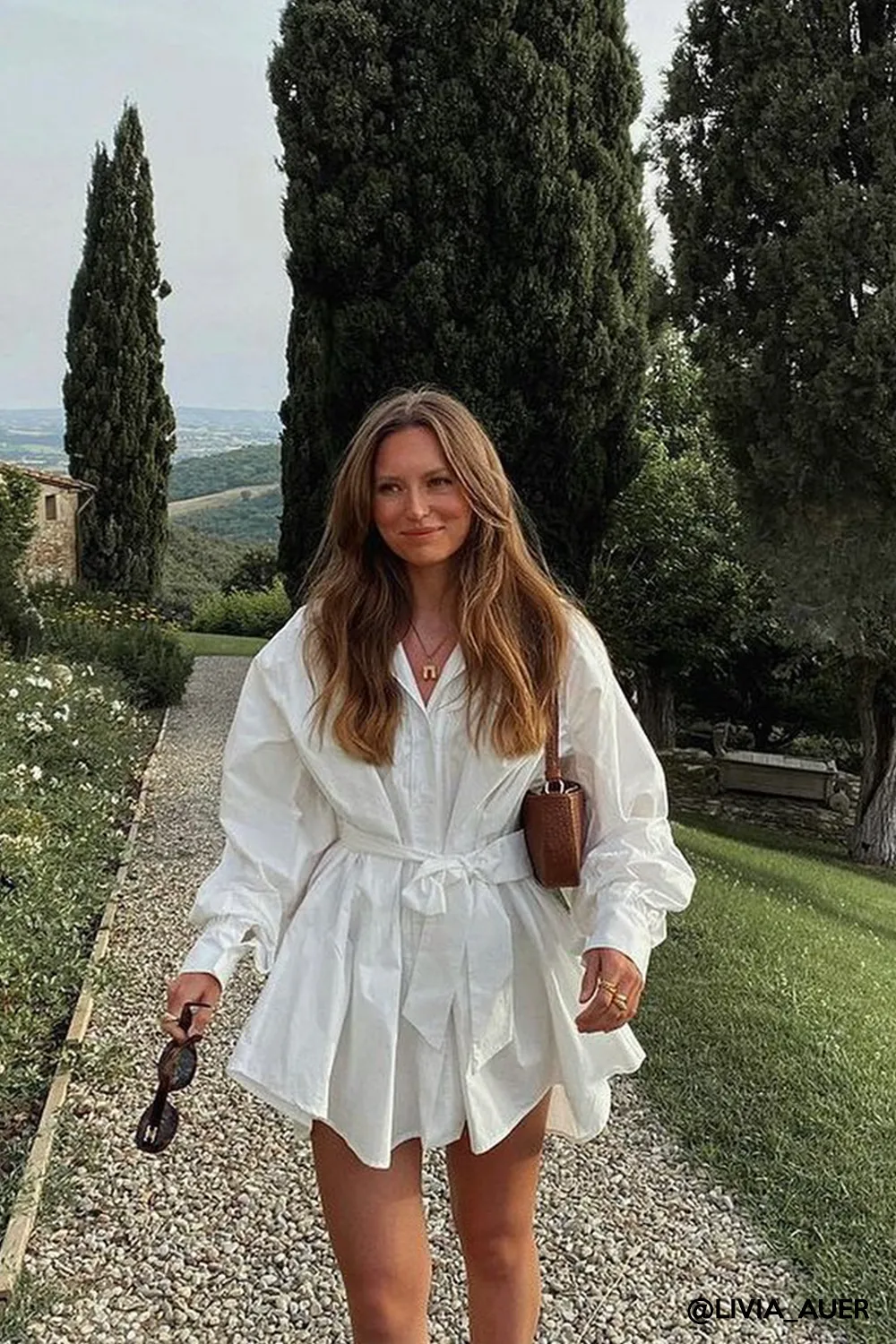 Tori Piping Detail Shirt Dress