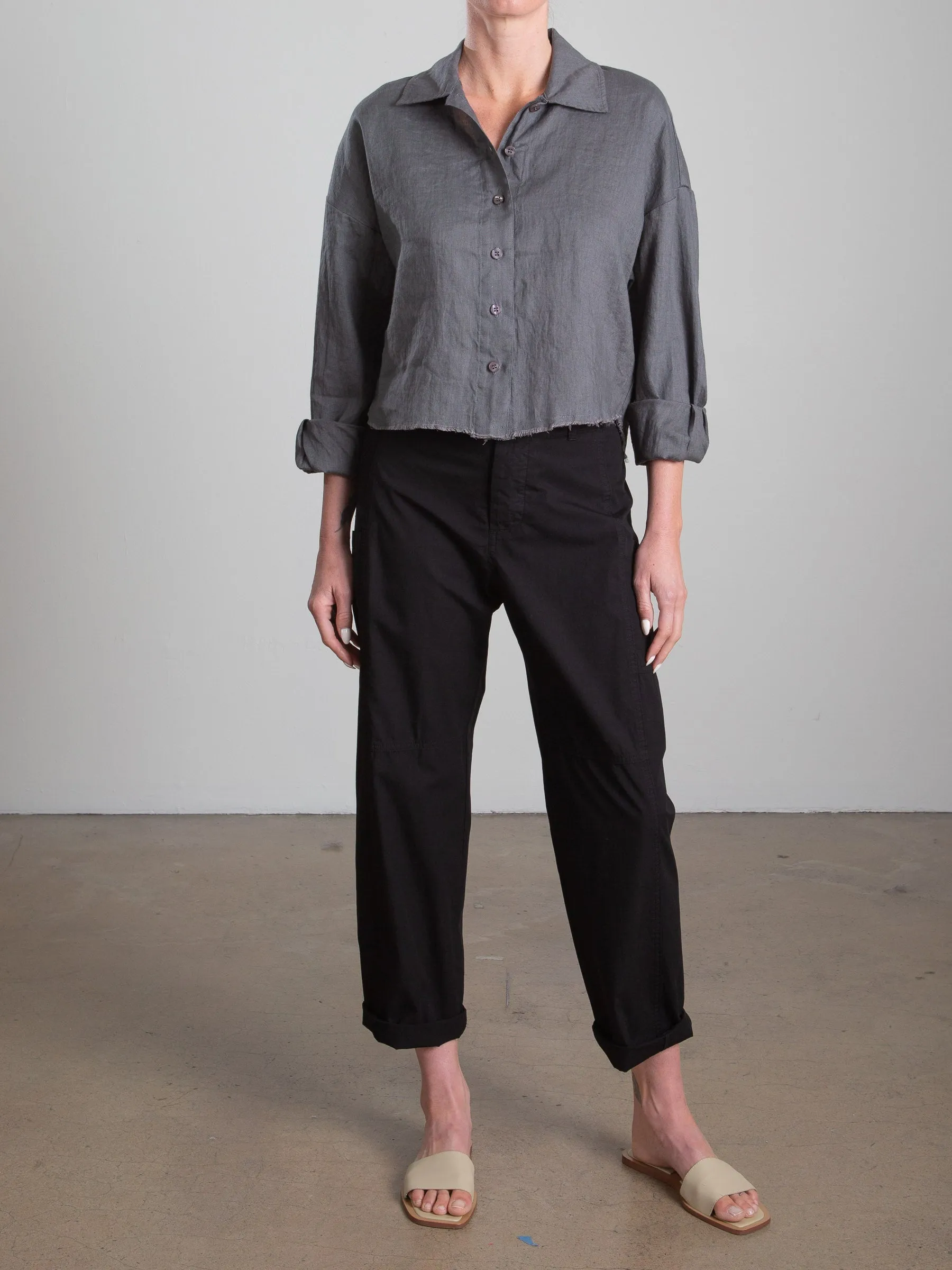 Torrance Pant in Paperweight Cotton - Black