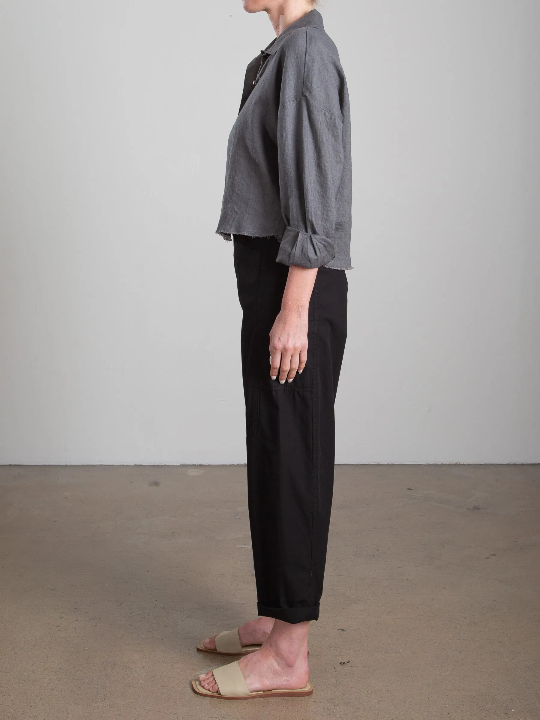 Torrance Pant in Paperweight Cotton - Black