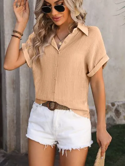 True Button Up Short Sleeve Shirt