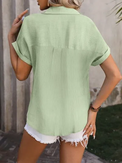 True Button Up Short Sleeve Shirt