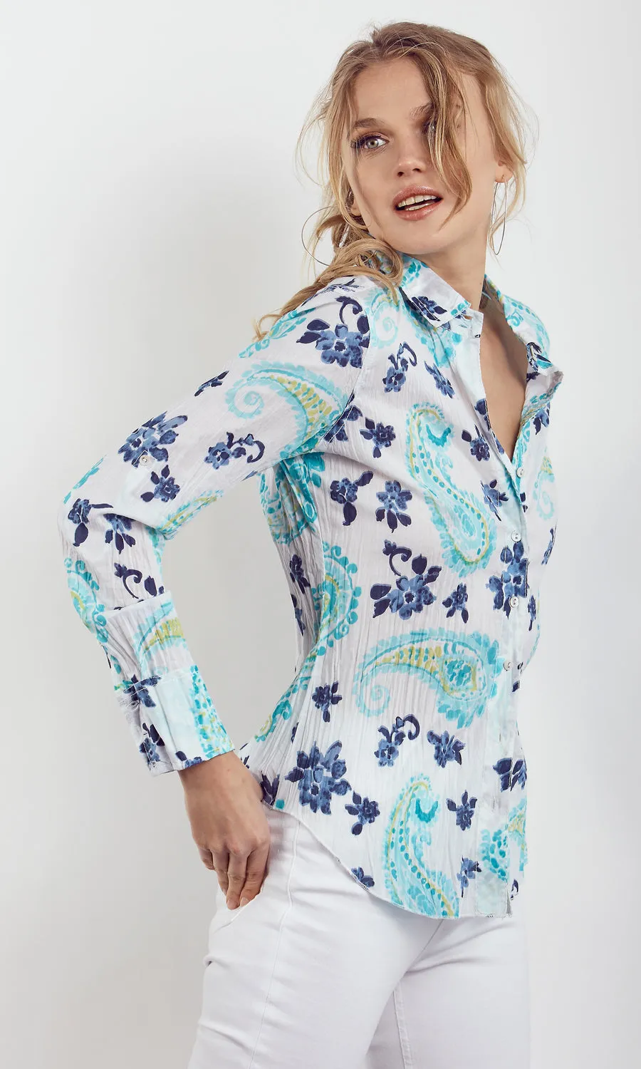 TURQ PAISLEY FLORAL