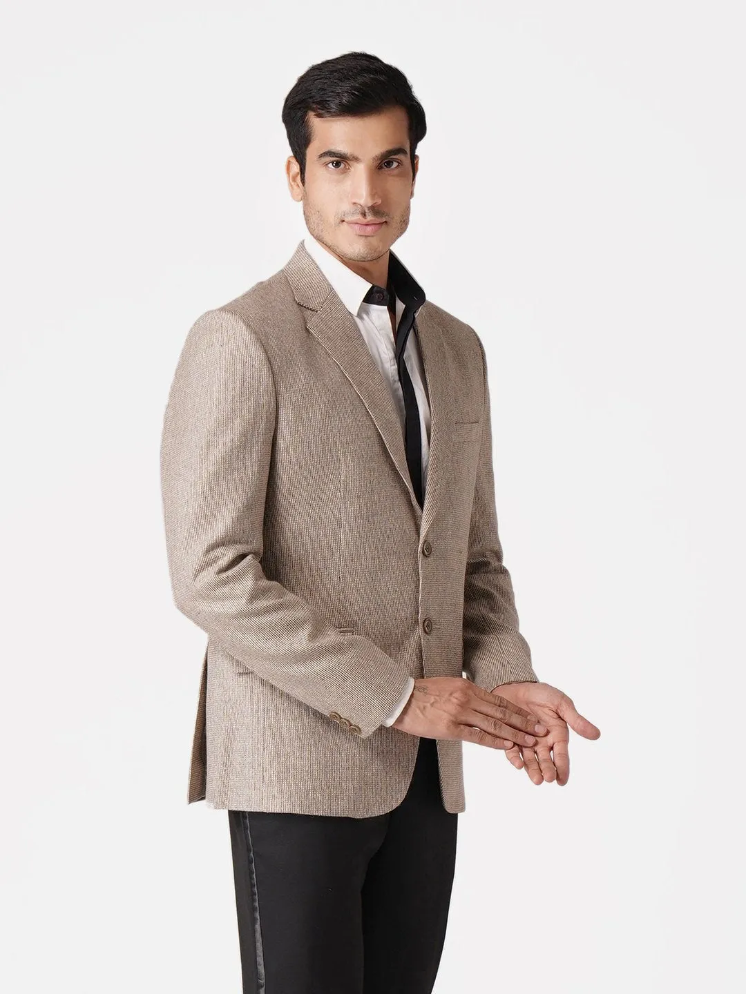 Tweed Beige Blazer