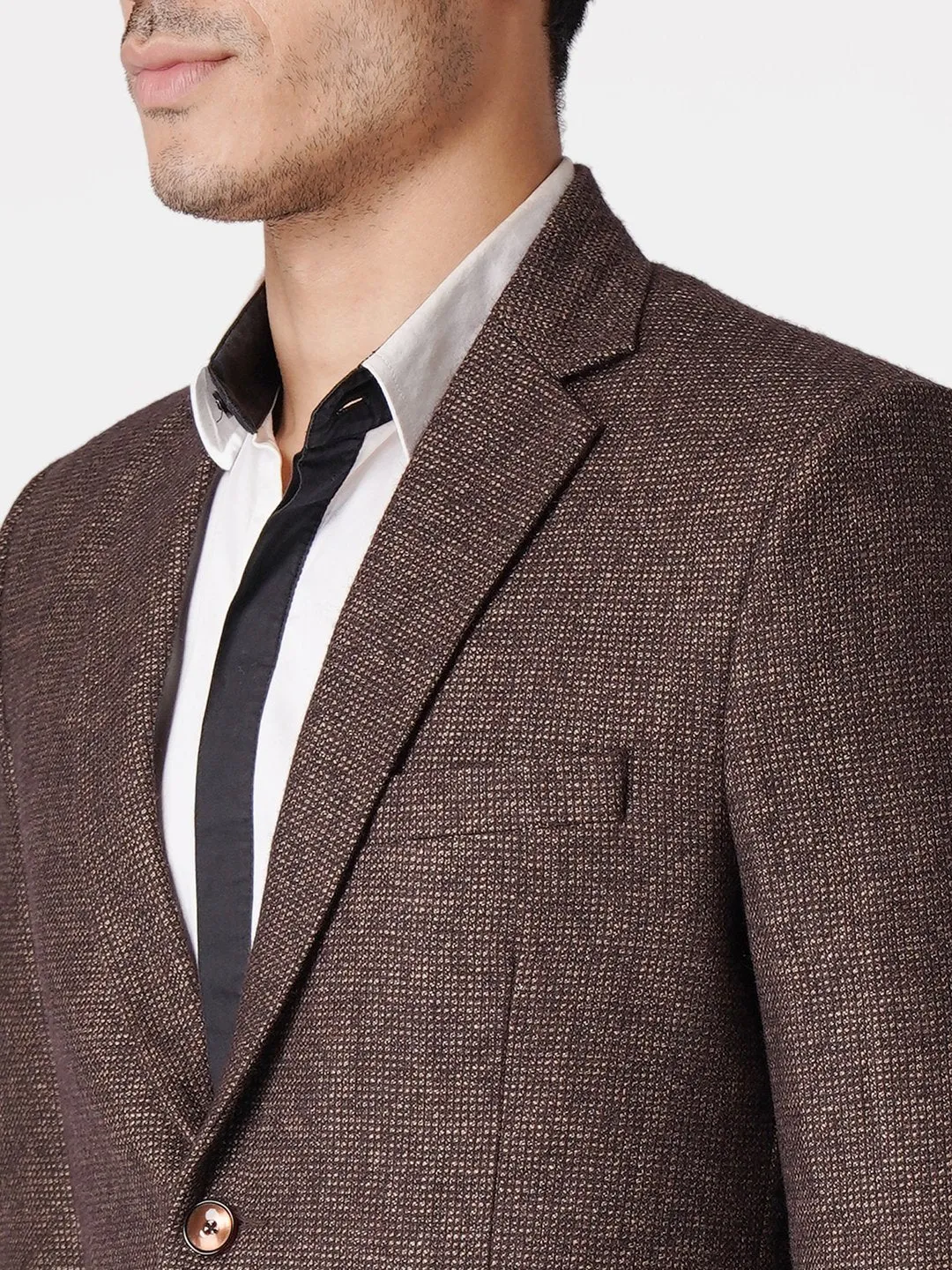 Tweed Dark Brown Blazer
