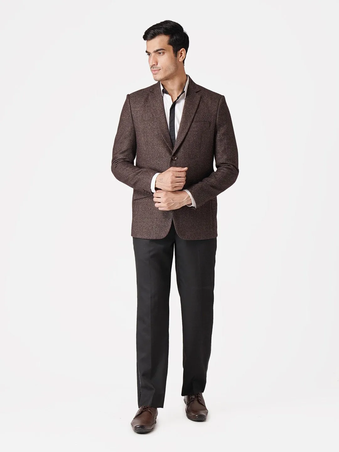 Tweed Dark Brown Blazer