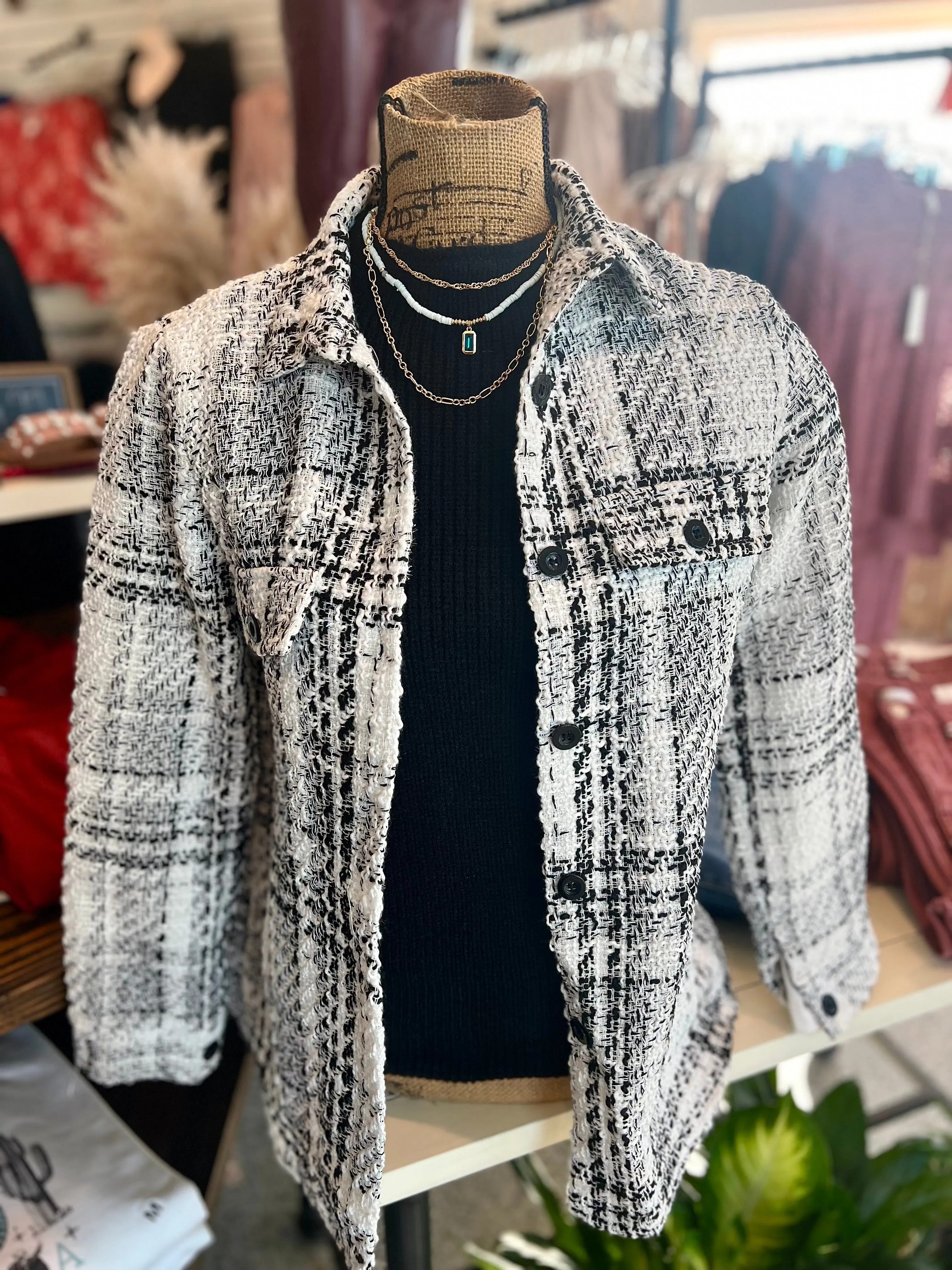 Tweed Look Blazer