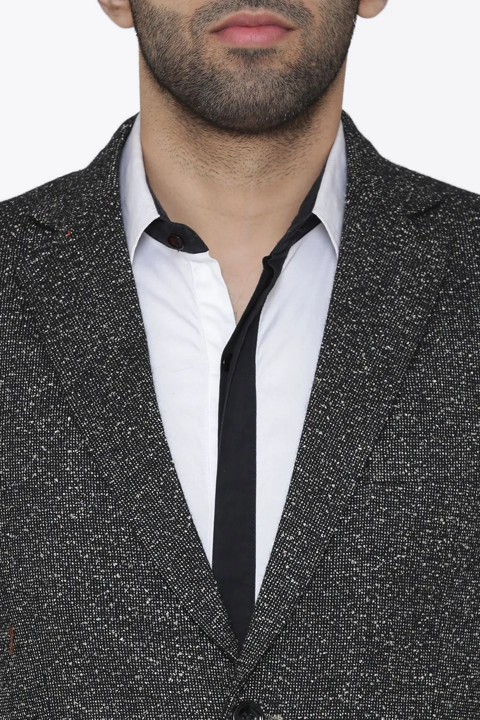 Tweed Wool Grey Blazer
