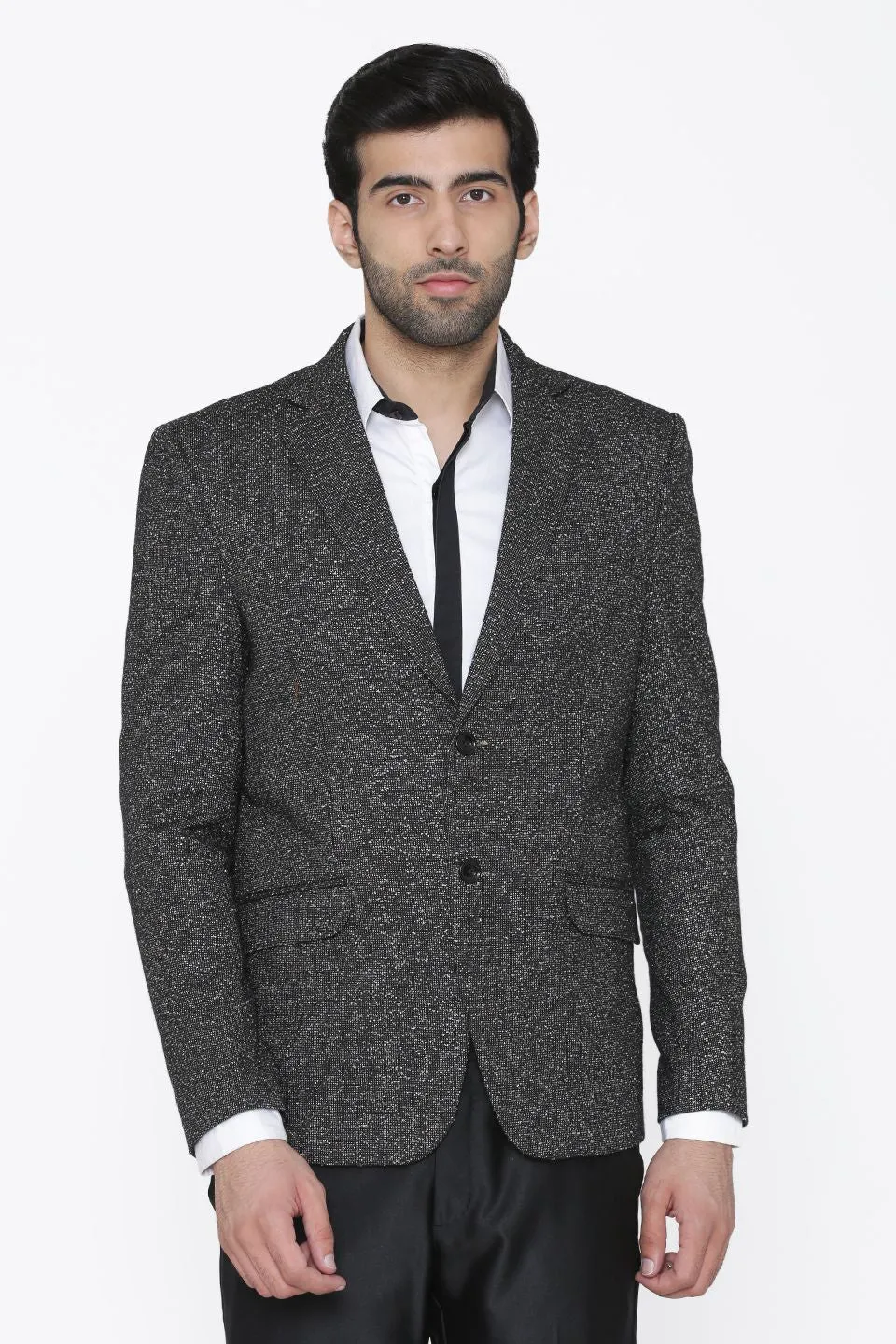 Tweed Wool Grey Blazer