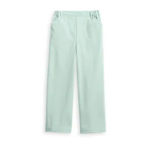 Twill Faux Zip Pant -- Mint