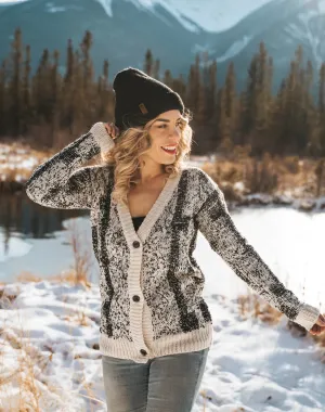 Two Tone Button Front Cardigan